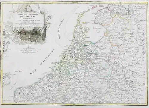 Partie Septentrionale des Pays Bas. Comprenaut les etats Generaux des Provinces Unies. - Holland Amsterdam Ned