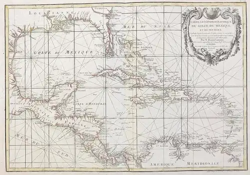 Carte Geo-Hydrographique du Golfe du Mexique et de ses Isles. -  America Caribbean Florida Cuba Golf of Mexico