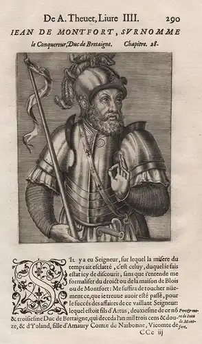 Jean de Montfort, Surnomme le Conquereur, Duc de Bretaigne - Jean de Montfort (1294-1345) Bretagne duc Portrai