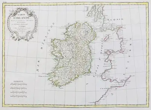 Carte D'Irlande. - Ireland Irland island