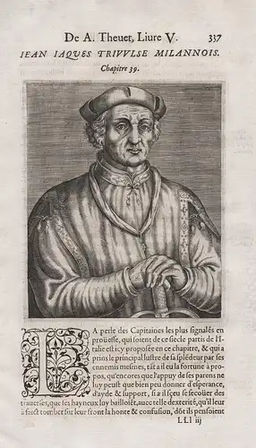 Jean Jacques Trivulse Milannois - Gian Giacomo Trivulzio (c.1440-1518) marechal condottiero Feldherr soldier P