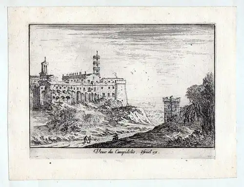 Veue du Campidolio - Roma Rome Rom Campidoglio Capitoline Hill Kupferstich etching incisione