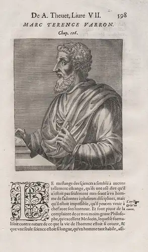 Marc Terence Varron - Marcus Terentius Varro (116-27 BC) Roman scholar Römischer Gelehrter Portrait
