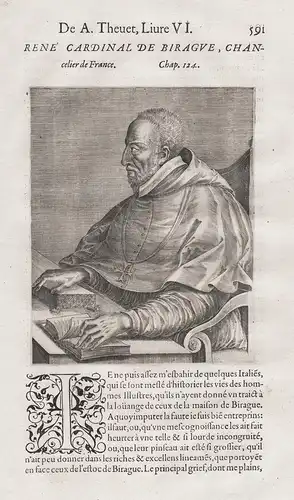 Rene Cardinal de Birague, Chancelier de France - René de Birague (1506-1583) Cardinal Kardinal Milano Milan Ma