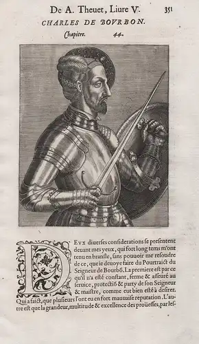 Charles de Bourbon - Charles IV de Bourbon (1495-1537) Vendome soldier Feldherr Portrait