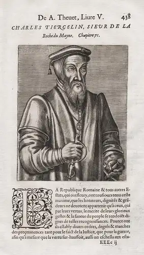Charles Tiercelin, Sieur de la Roche du Mayne - Charles Tiercelin (c. 1482-1567) Roche du Maine noble Portrait