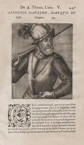 Alphonse d'Avalon, Marquis du Gast - Alfonso d'Avalos Aquino Aragona Pescara Vasto Condottiero Portrait