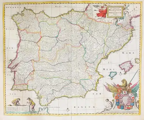 Totius Regnorum Hispaniae et Portugalliae descriptio - Espana Spain Spanien Espagne Barcelona Cataluna Portuga