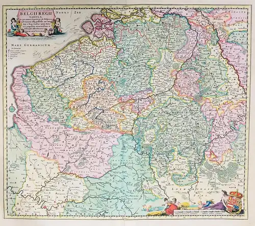 BELGII REGII TABULA in qua omnes Provinciae ab Hispanis ad annum 1684 possessae, nec non tam a Rege Galliae qu