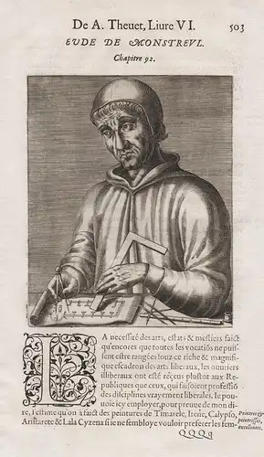Eude de Monstreul - Eudes de Montreuil (?-1289) architect sculptor Architekt Bildhauer Portrait