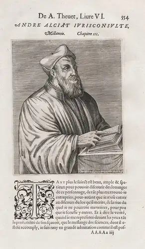 Andre Alciat Jurisconsulte Millanois - Andrea Alciato (1492-1550) Italian writer humanist Portrait