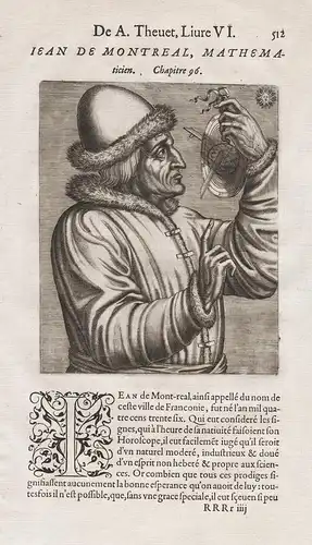 Jean de Montreal, Mathematicien - Jean de Montreuil (1354-1418) Humanist humaniste Renaissance Portrait