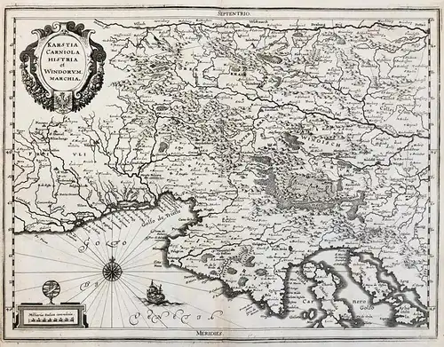 Karstia Carniola Histria et Windorum Marchia. - Istrien Istra Istria Croatia Italia Italy map Karte