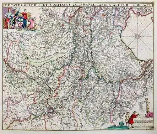 Ducatus Geldriae, et Comitatus Zutphaniae, Tabula - Nederland Niederlande Netherlands Holland Nijmegen Amersfo