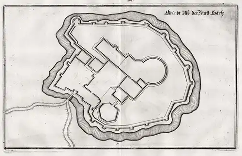 Gründt Riß der Statt Görtz. - Gorizia Görz Italia Italy stampa map Plan