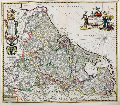 Novissima et accuratissima XVII Provinciarum Germaniae Inferior Tabula - Nederland Niederlande Netherlands Hol