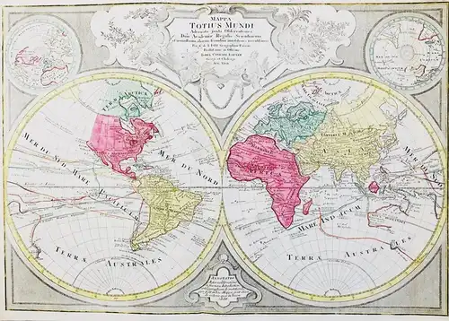 Mappa Totius Mundi Adornata juxta Observationes Dnn. Academiae Regalis Scientiarum et nonnullorum aliorum secu