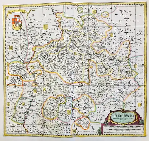 Episcopatus Hildesiensis. - Hildesheim Niedersachsen Karte map
