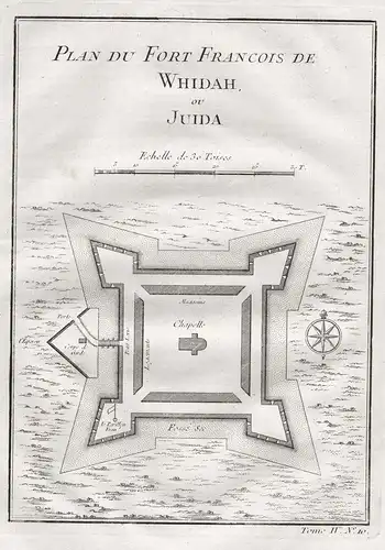 Plan du Fort Francois de Whidah ou Juida - Ouidah Benin West Africa Afrika Afrique Saint Francois