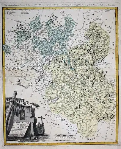 Castillae Novae Pars Orientalis Provincias Cuenca et Guadalaxara comprehendens ex Dom T. Lopez mappis colligav