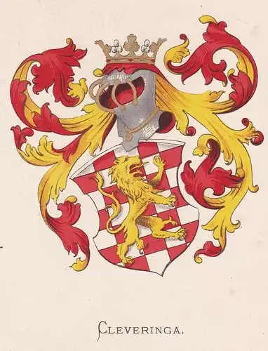 Cleveringa - Wappen coat of arms heraldry Heraldik blason Wapen
