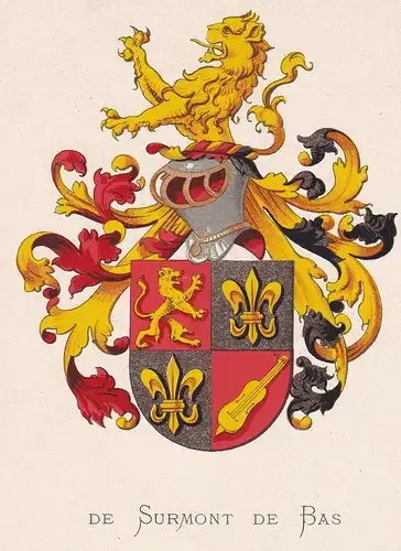 De Surmont de Bas - Wappen coat of arms heraldry Heraldik blason Wapen