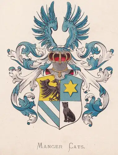 Manger Cats - Wappen coat of arms heraldry Heraldik blason Wapen
