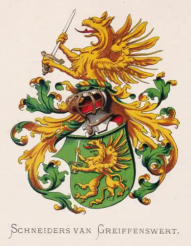 Schneiders van Greiffenswert - Wappen coat of arms heraldry Heraldik blason Wapen