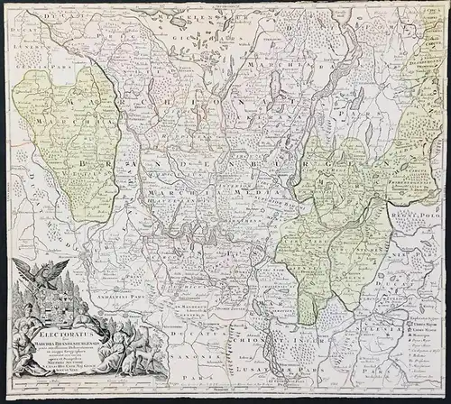 Electoratus sive Marchia Brandenburgensis juxta novissimam Delineationen in mappa Geographica accuratae aeri i