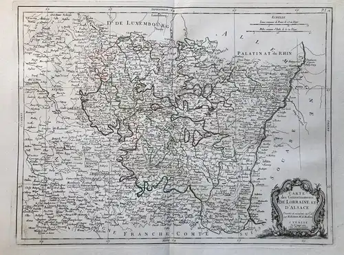Carte des Gouvernements de Lorraine et d'Alsace - Lorraine Lothringen Alsace Elsass France Frankreich carte gr