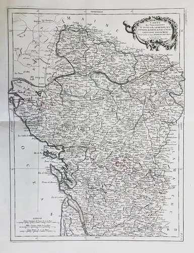 Carte des Gouvernements d'Anjou et du Saumorois, de la Touraine, du Poitou, du Pays d'Aunis Saintonge-Angoumoi