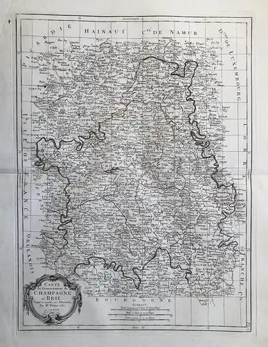 Carte du Gouvernement de Champagne et Brie - Champagne Brie Meaux Troyes Epernay Soissons Provins France Frank