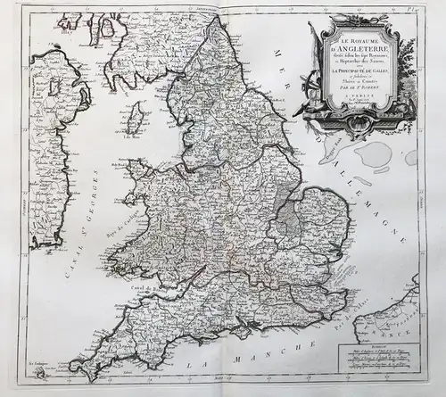 LeRoyaume d'Angleterre divise selon les sept Royaumes, ou Heptarchie des Saxons, avec la Principaute de Galles