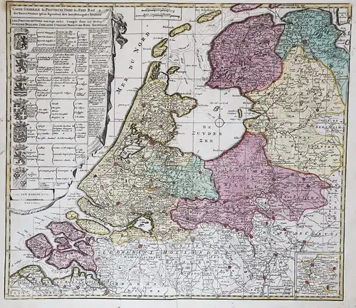 Carte Generale des Provincies Unies des Pais Bas & des Terres Voisines qui en dependent avec leurs Principales