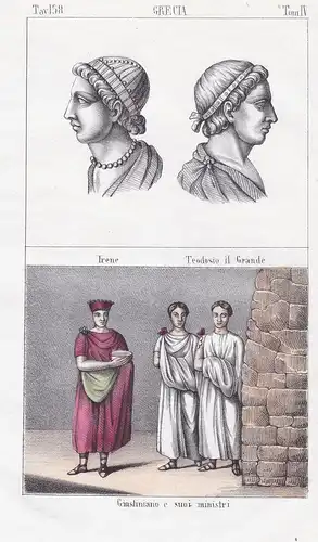 Grecia. / Irene. Teodosio il Grande. / Giustiniano e suoi ministri. - Irene Theodosius Greece Griechenland Gre