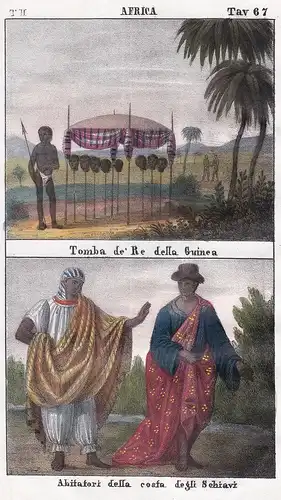 Africa. / Tomba de' Re della Guinea. / Abitatori della costa degli Schiavi. - Guinea Cote des Esclaves Benin T