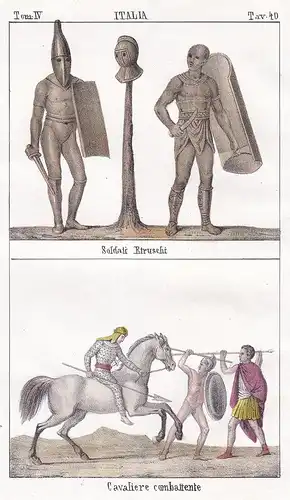 Italia. / Soldati Etruschi. / Cavaliere combattente. - Etrusker Etruscan Altertum Antike soldiers Soldaten mil