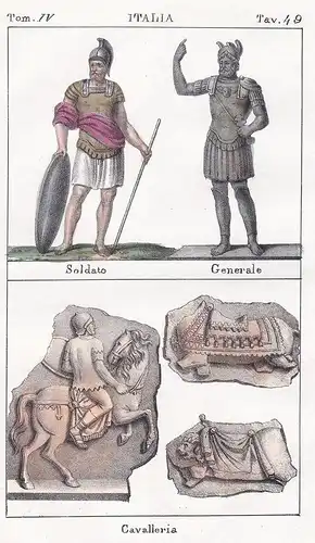 Italia. / Soldato. Generale. / Cavalleria. - Altertum Antike Römer Römisches Reich antiquity soldiers Soldaten
