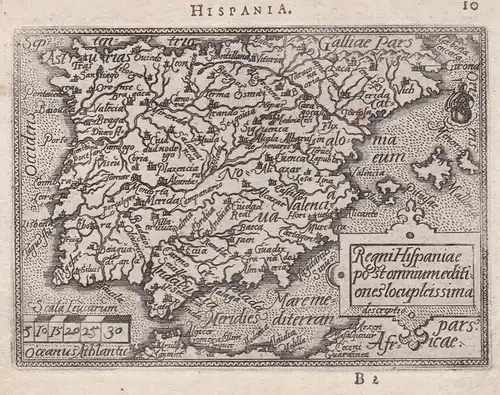 Hispania / Regni Hispaniae post omnium editiones locupleissima - Espana Spain Spanien Espagne Portugal Iberian