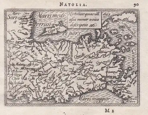 Natolia / Natoliae quae oli Asia minor nova descriptio - Turkey Türkei Natolia Anatolia Cyprus map Karte / Epi