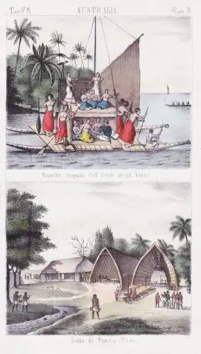 Australia. / Batello doppio dell'Isole degli Amici. / Isola di Tonga-Tahti - Tonga Polynesia islands island Oc
