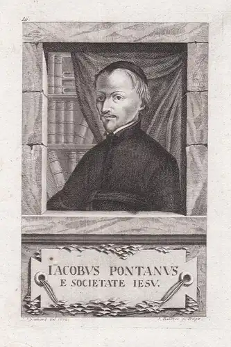 Iacobus Pontanus e Societate Iesu - Jacobus Pontanus (1542-1626) Most Jesuit Humanist Portrait Böhmen Bohemia