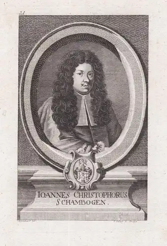 Ioannes Christophorus s Chambogen - Jan Krystof Schambogen (1636-1696) Klodzko Praha Prag Prague Portrait Böhm