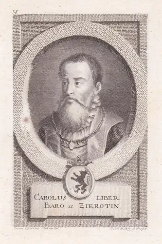 Carolus Liber Baro a Zierotin - Karol Zierotin (1564-1636) Zerotin Portrait Böhmen Bohemia