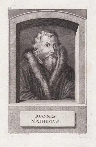 Ioannes Mathesius - Johannes Mathesius (1504-1565) Reformator Portrait Böhmen Bohemia