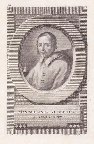 Maximilianus Adolphus a Schleinitz - Maximilian Rudolf von Schleinitz (1606-1675) Bischof Leitmeritz bishop Li
