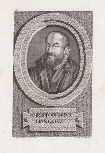 Christophorus Crinesius - Christoph Crinesius (1584-1629) Krines Orientalist Philologe Portrait Böhmen Bohemia
