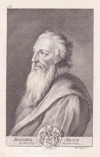 Daniel Adam a Weleslawina - Daniel Adam z Veleslavina (1546-1599) humanist Czech Schriftsteller author Portrai