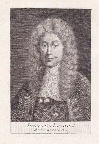 Ioannes Iacobus de Weingarten - Johann Jacob von Weingarten (1629-1701) Jurist Portrait Böhmen Bohemia