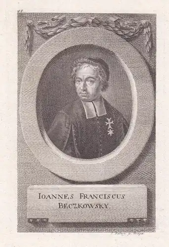 Ioannes Franciscus Beczkowsky - Jan Frantisek Bechovsky (1658-1725) Czech historian author Portrait Böhmen Boh